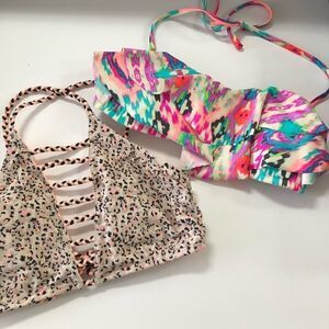 2 Cute Bikini Tops EUC